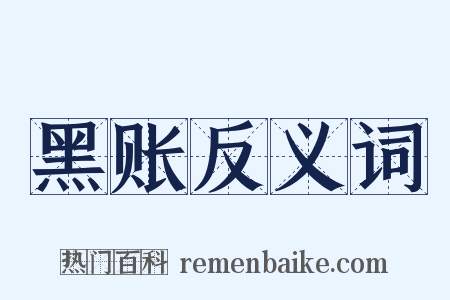 黑账反义词是什么意思的图片
